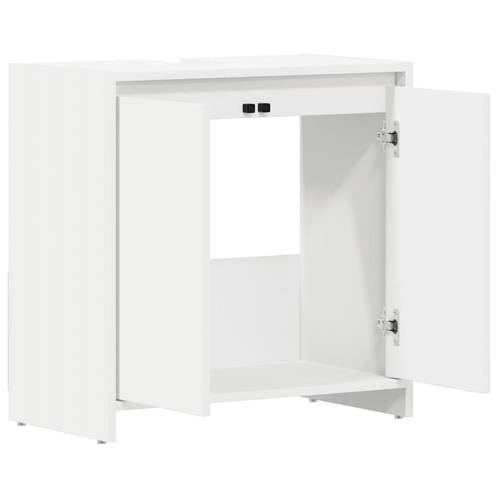 badeværelsesskab 60x33x61 cm konstrueret træ hvid