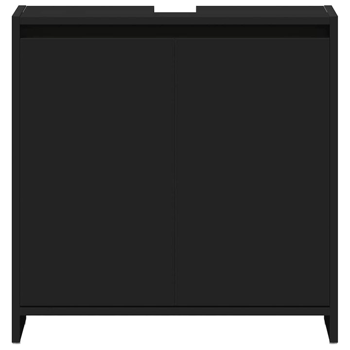 badeværelsesskab 60x33x61 cm konstrueret træ sort