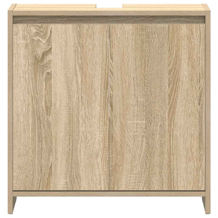 badeværelsesskab 60x33x61 cm konstrueret træ sonoma-eg