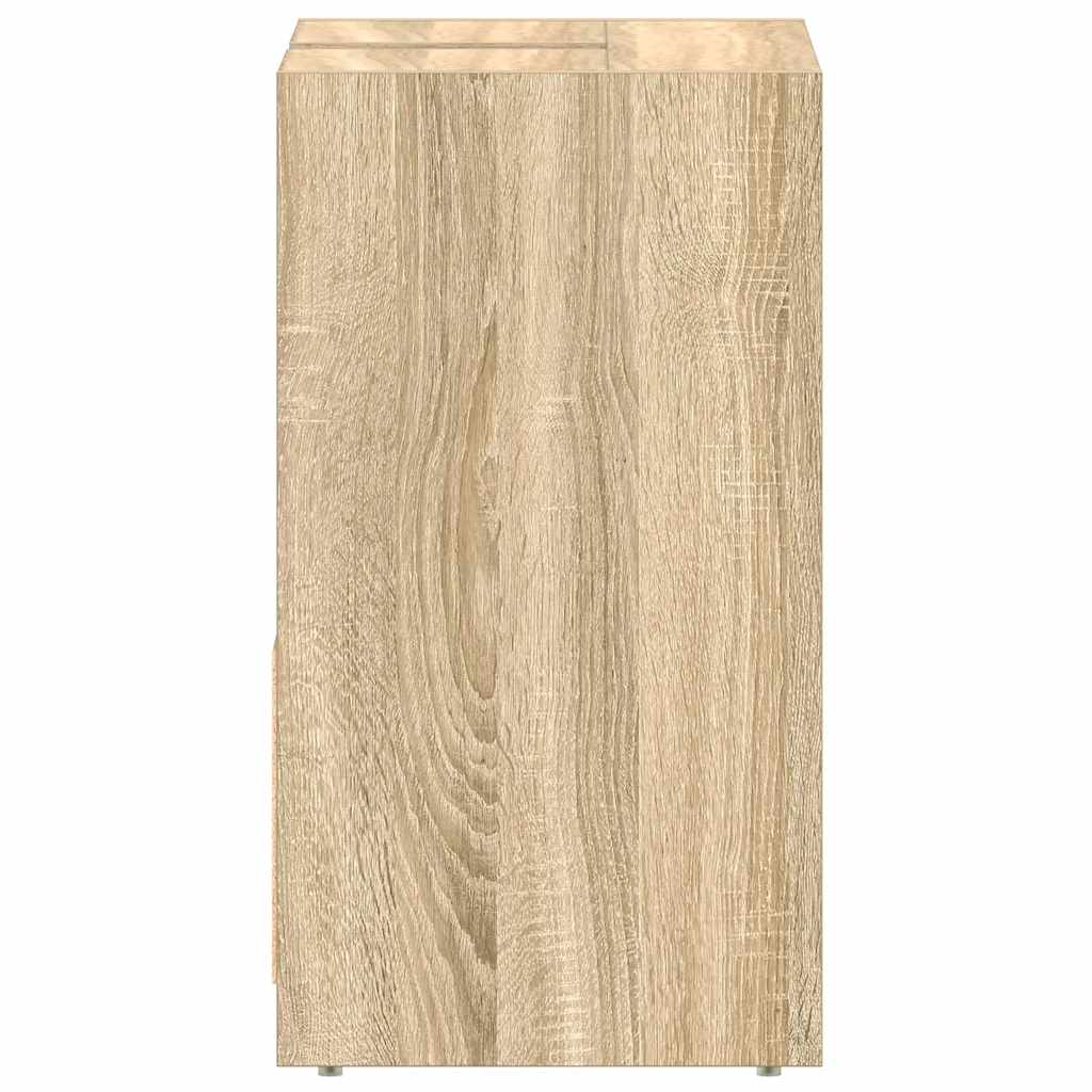 badeværelsesskab 60x33x61 cm konstrueret træ sonoma-eg