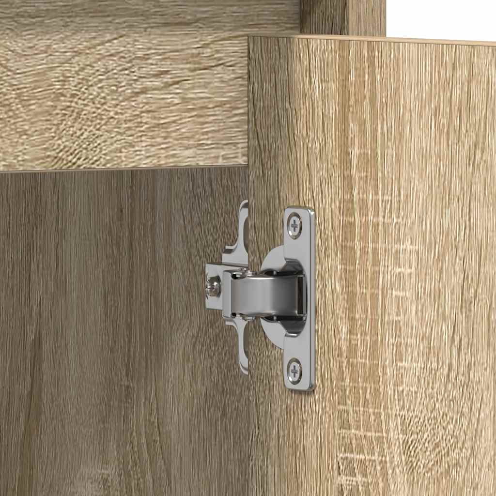 badeværelsesskab 60x33x61 cm konstrueret træ sonoma-eg