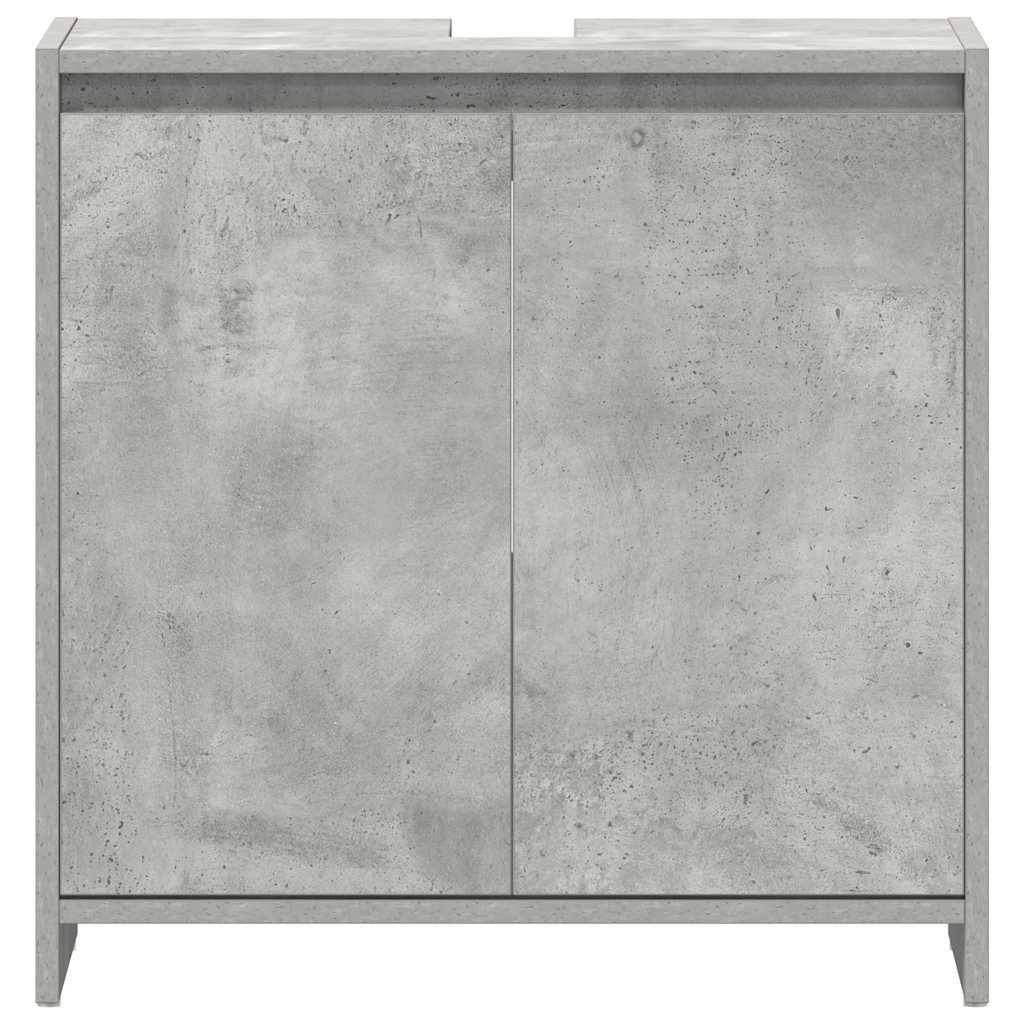 badeværelsesskab 60x33x61 cm konstrueret træ betongrå