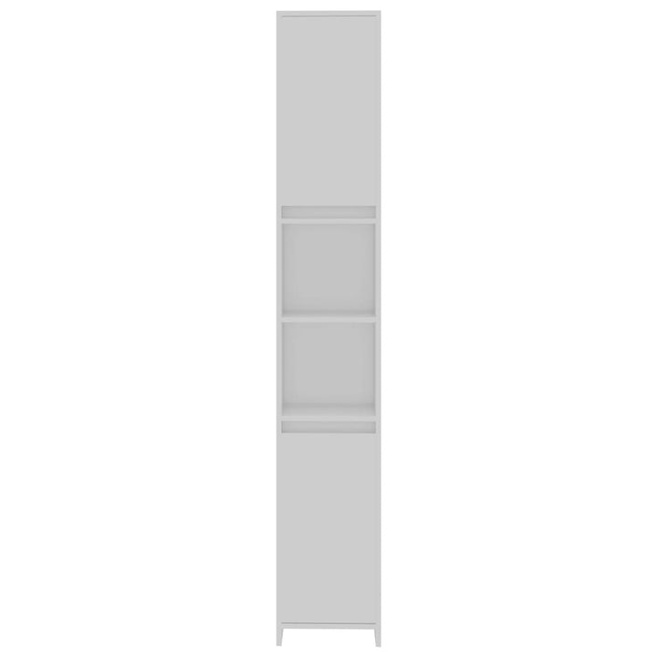 badeværelsesskab 30x30x183,5 cm konstrueret træ hvid