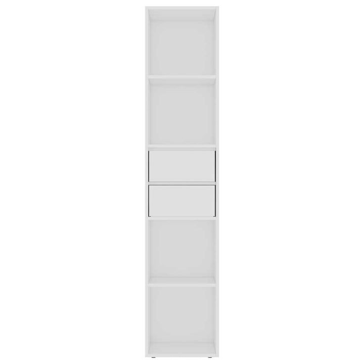 bogreol 36x30x171 cm konstrueret træ hvid