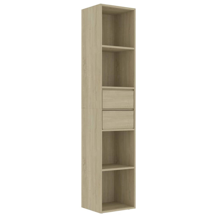 bogreol 36x30x171 cm konstrueret træ sonoma-eg