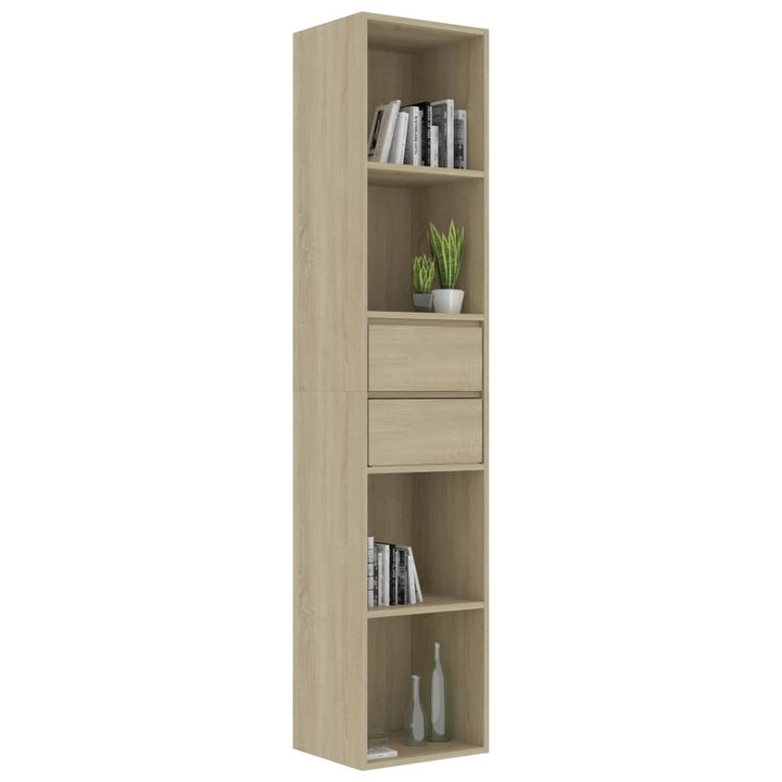 bogreol 36x30x171 cm konstrueret træ sonoma-eg