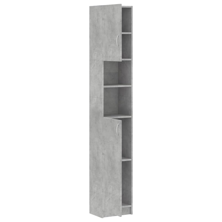 badeværelsesskab 32x25,5x190 cm konstrueret træ betongrå