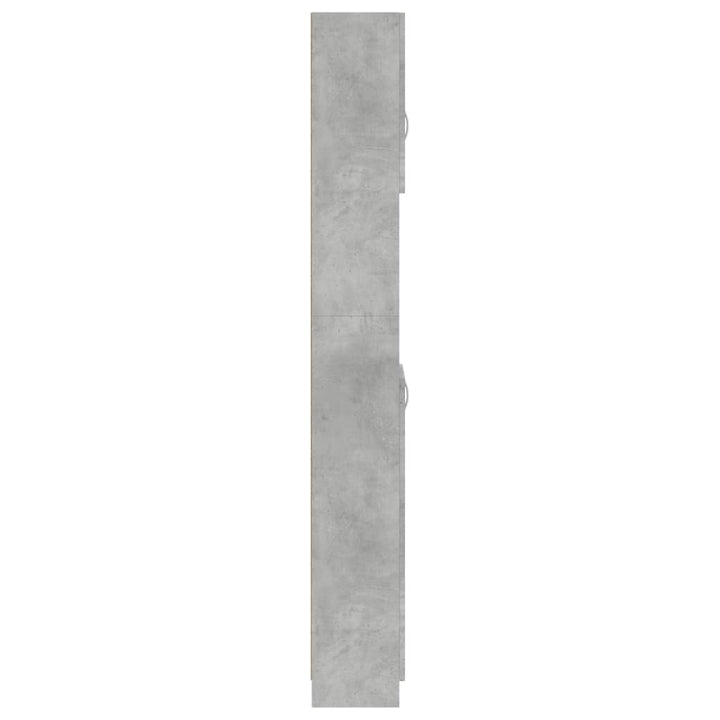 badeværelsesskab 32x25,5x190 cm konstrueret træ betongrå
