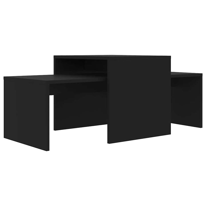 sofabordssæt 100x48x40 cm konstrueret træ sort