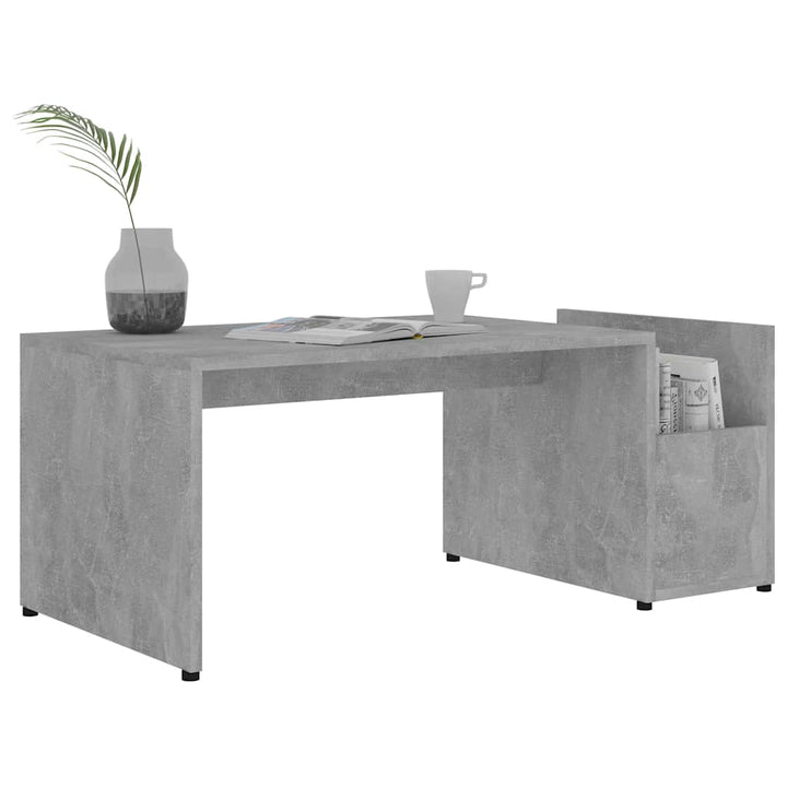 sofabord 90x45x35 cm konstrueret træ betongrå