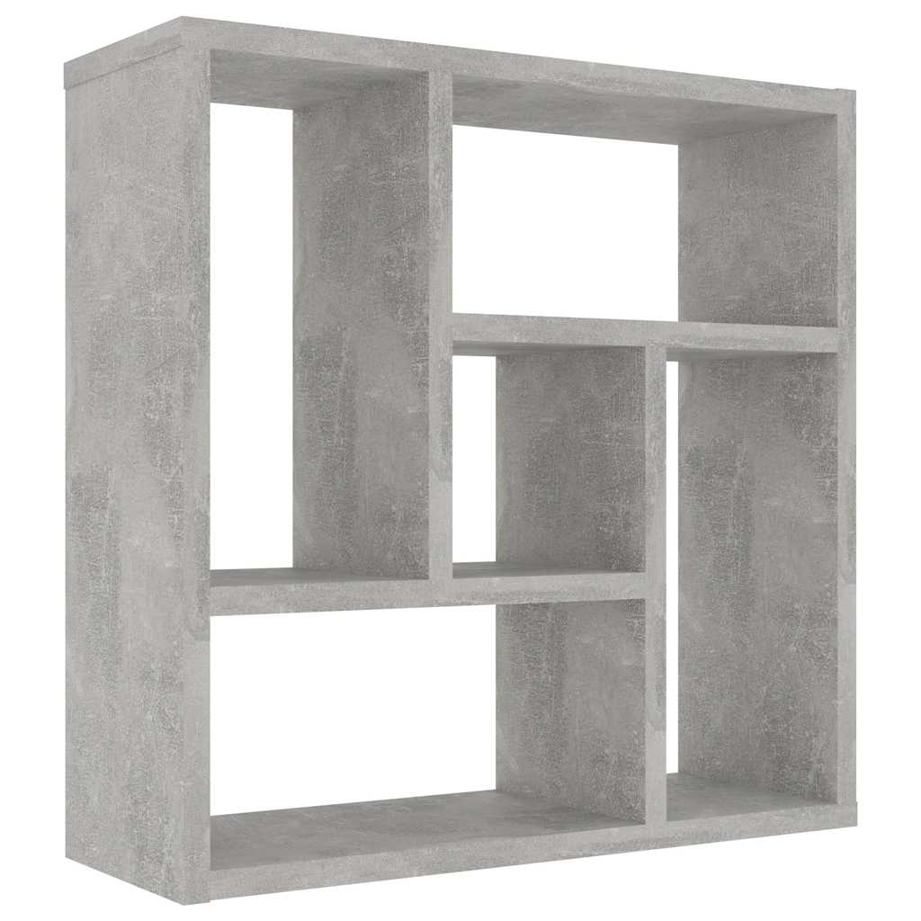 væghylde 45x16x45 cm konstrueret træ betongrå