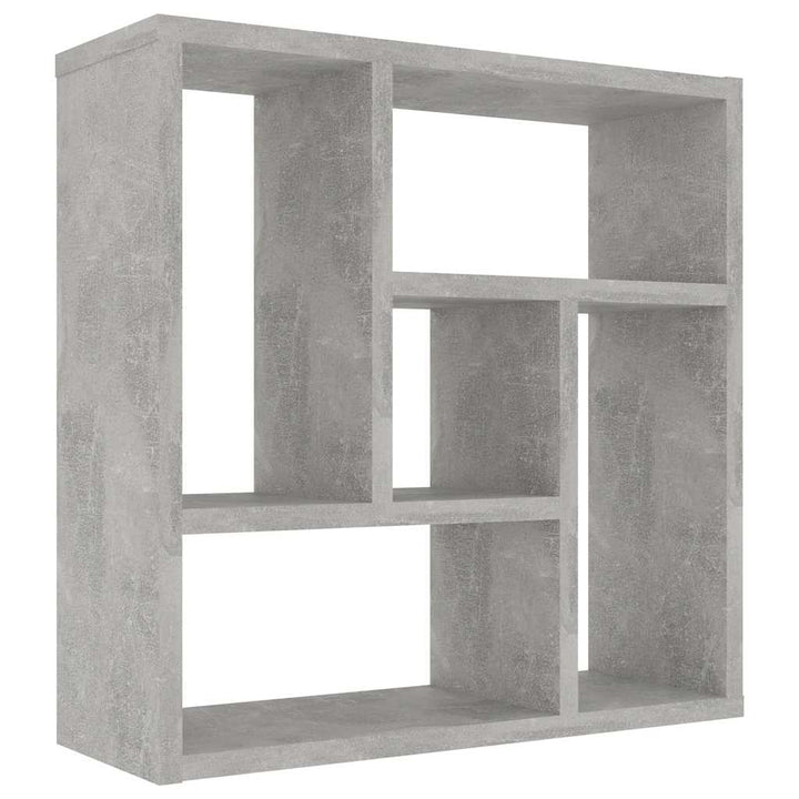 væghylde 45x16x45 cm konstrueret træ betongrå