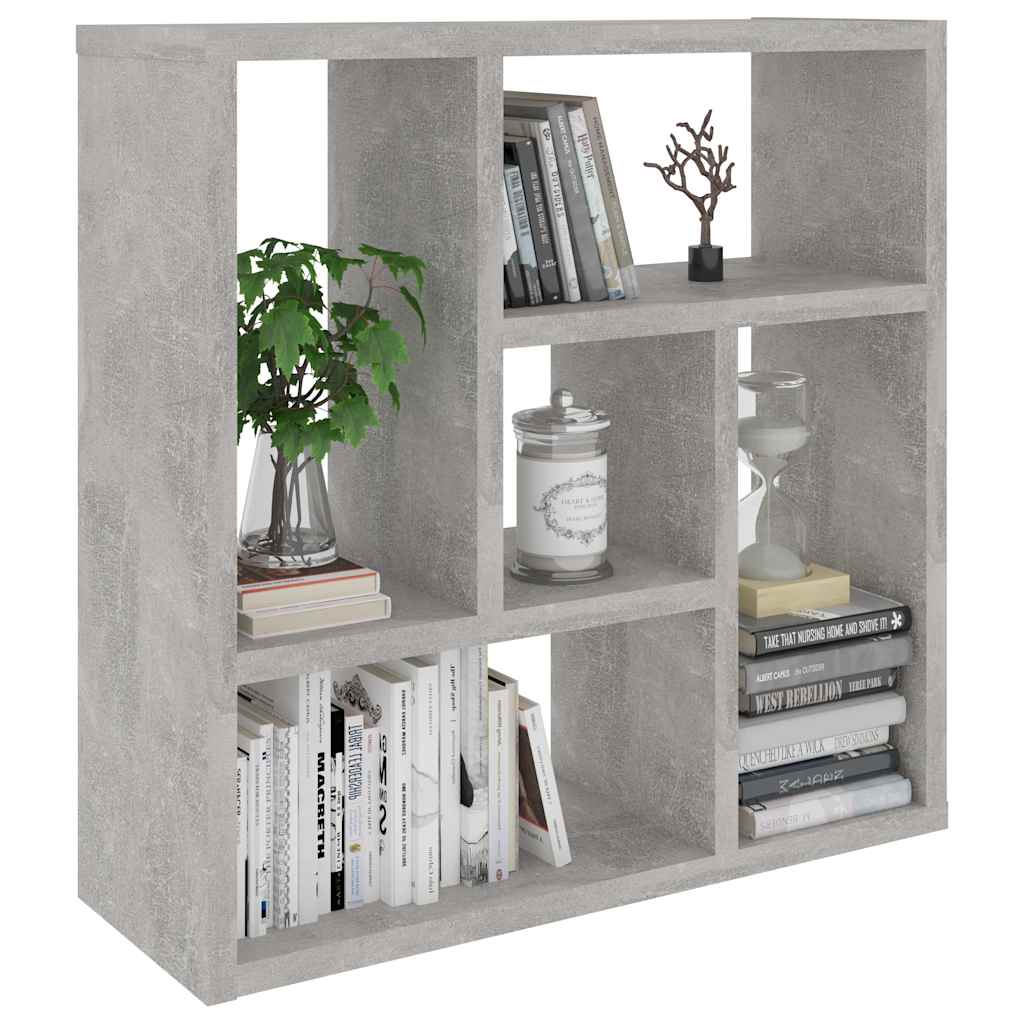 væghylde 45x16x45 cm konstrueret træ betongrå