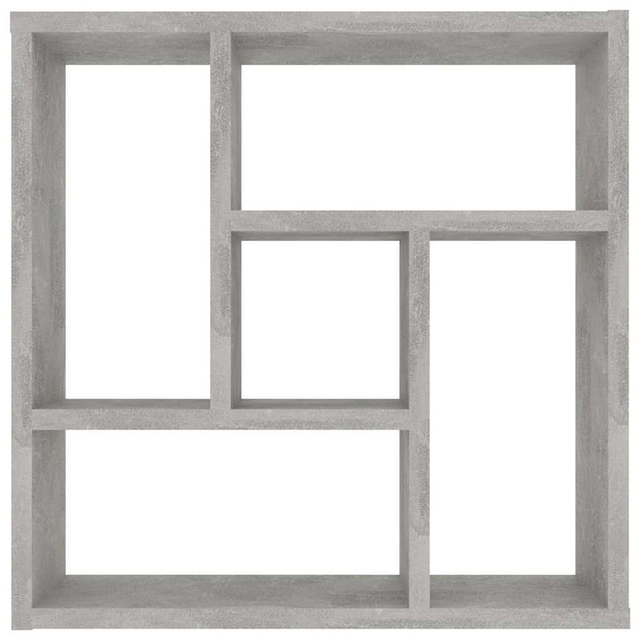 væghylde 45x16x45 cm konstrueret træ betongrå