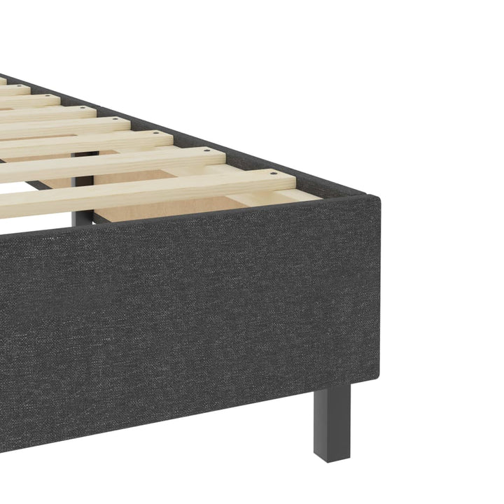 seng med boxmadras 160x200 cm stof mørkegrå
