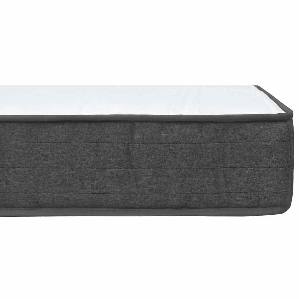 seng med boxmadras 200x200 cm stof mørkegrå