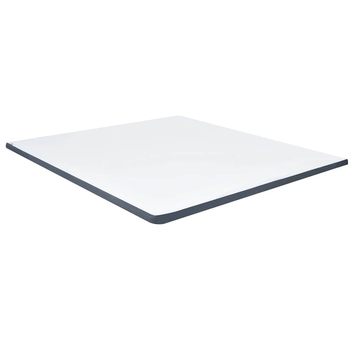 seng med boxmadras 200x200 cm stof mørkegrå