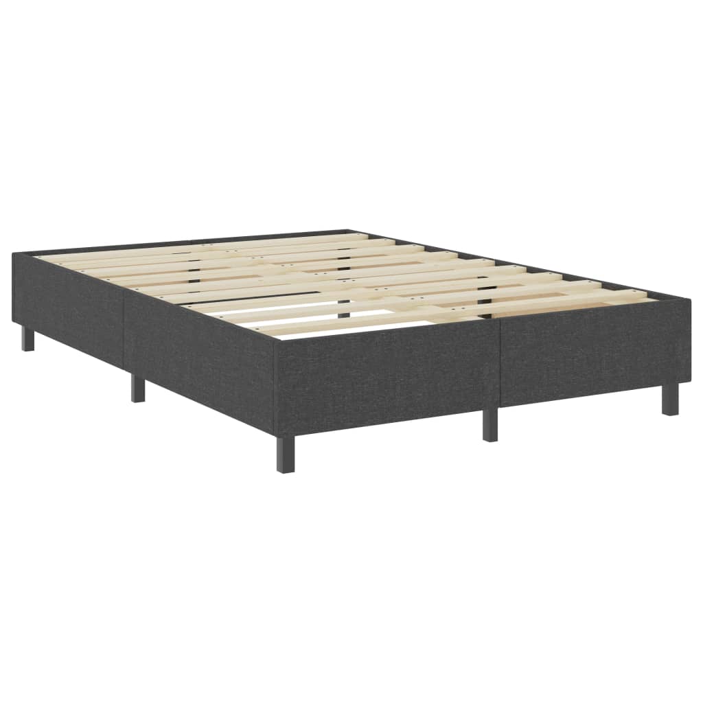 seng med boxmadras 160x200 cm stof mørkegrå
