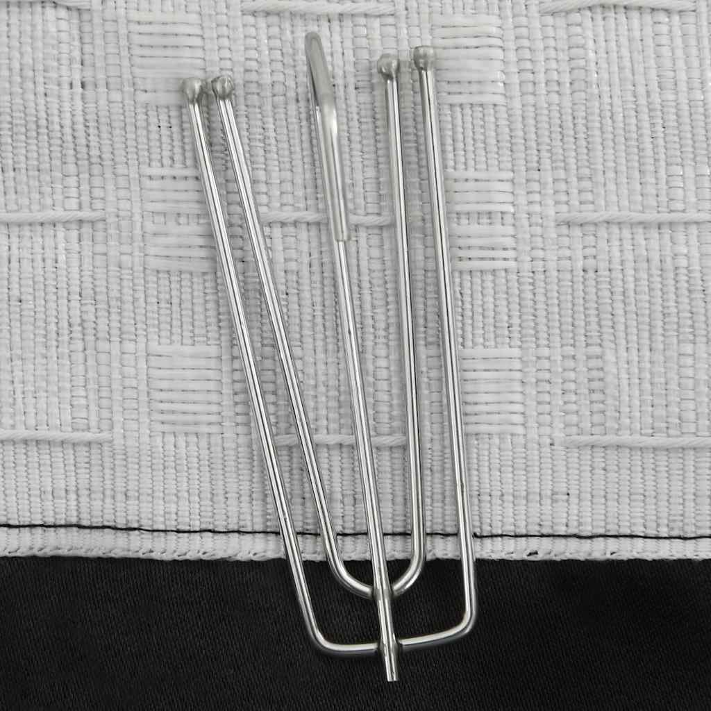 mørklægningsgardin med kroge hør-look 290x245 cm sort