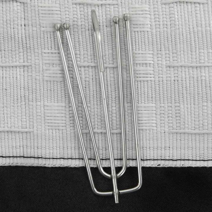 mørklægningsgardin med kroge hør-look 290x245 cm sort