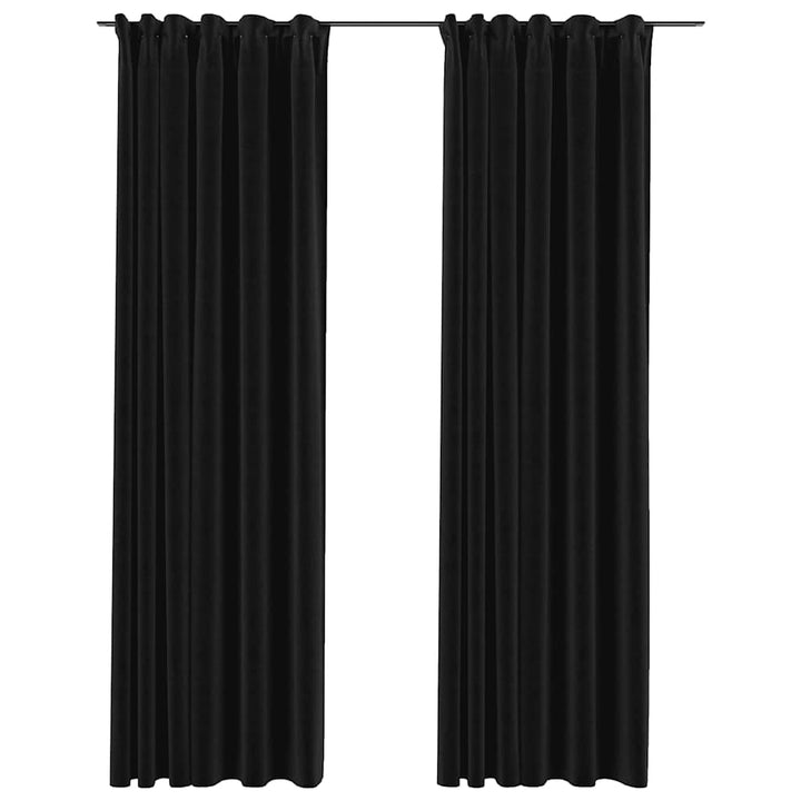 mørklægningsgardiner kroge 2 stk. hør-look 140x225 cm antracit