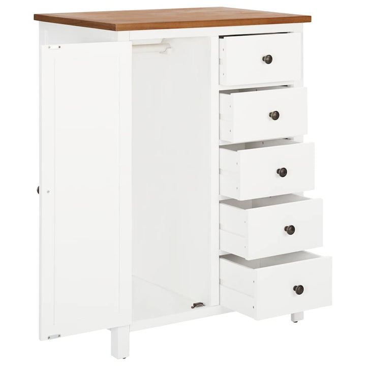 klædeskab 76x52x105 cm massivt egetræ
