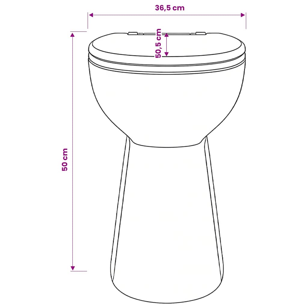 kantfrit toilet 7 cm ekstra højde soft close keramik hvid