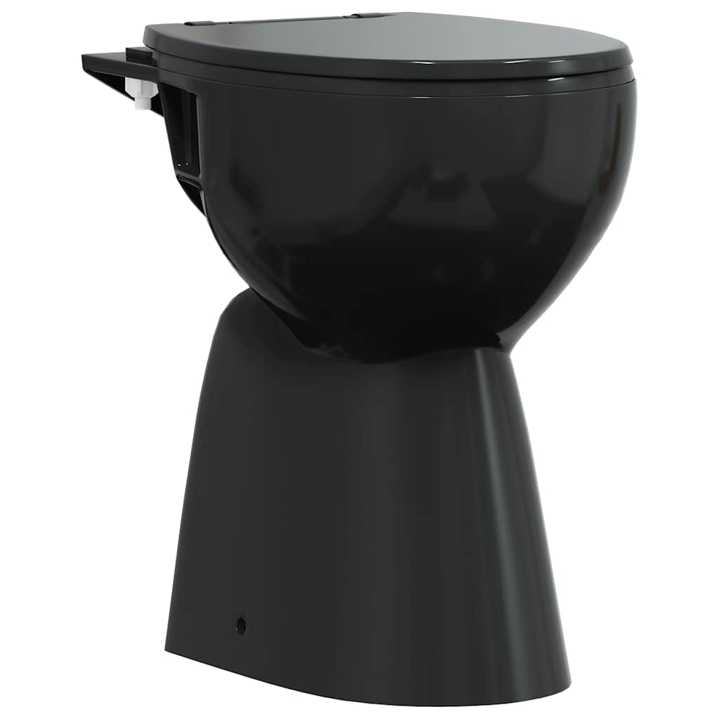 kantfrit toilet 7 cm ekstra højde soft close keramik sort