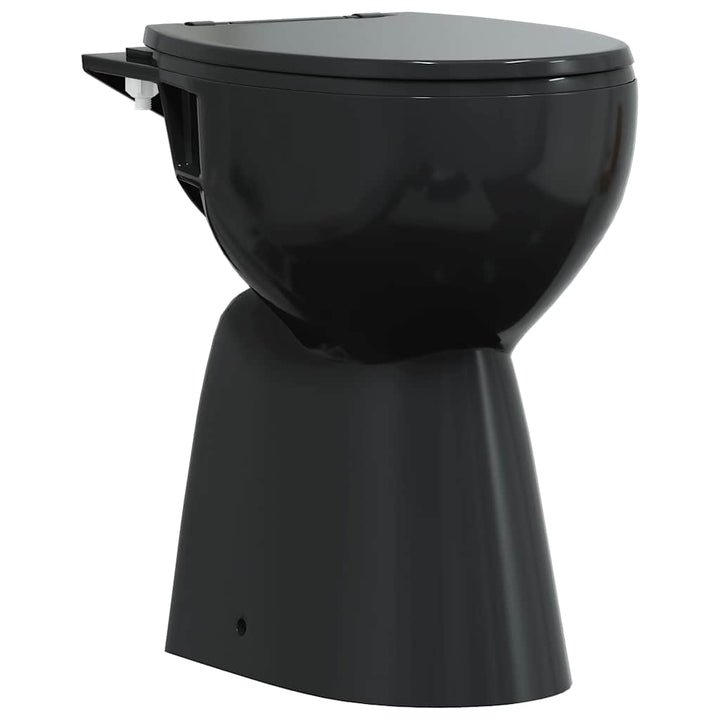 kantfrit toilet 7 cm ekstra højde soft close keramik sort