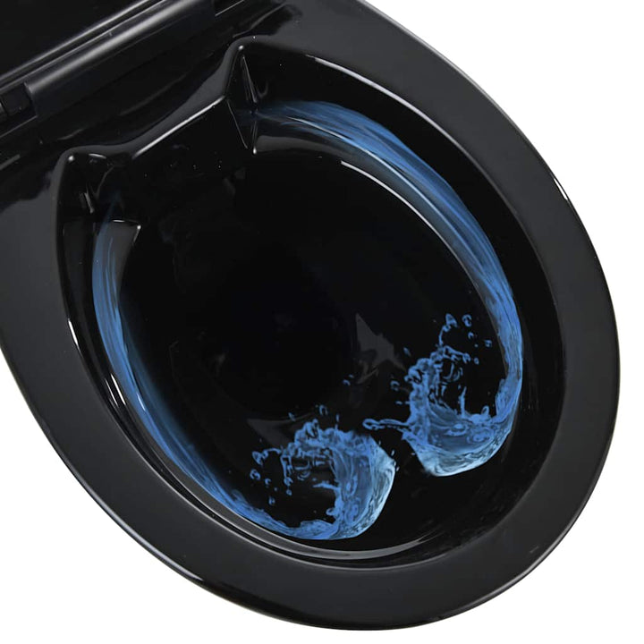 kantfrit toilet 7 cm ekstra højde soft close keramik sort