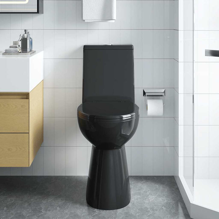 kantfrit toilet 7 cm ekstra højde soft close keramik sort