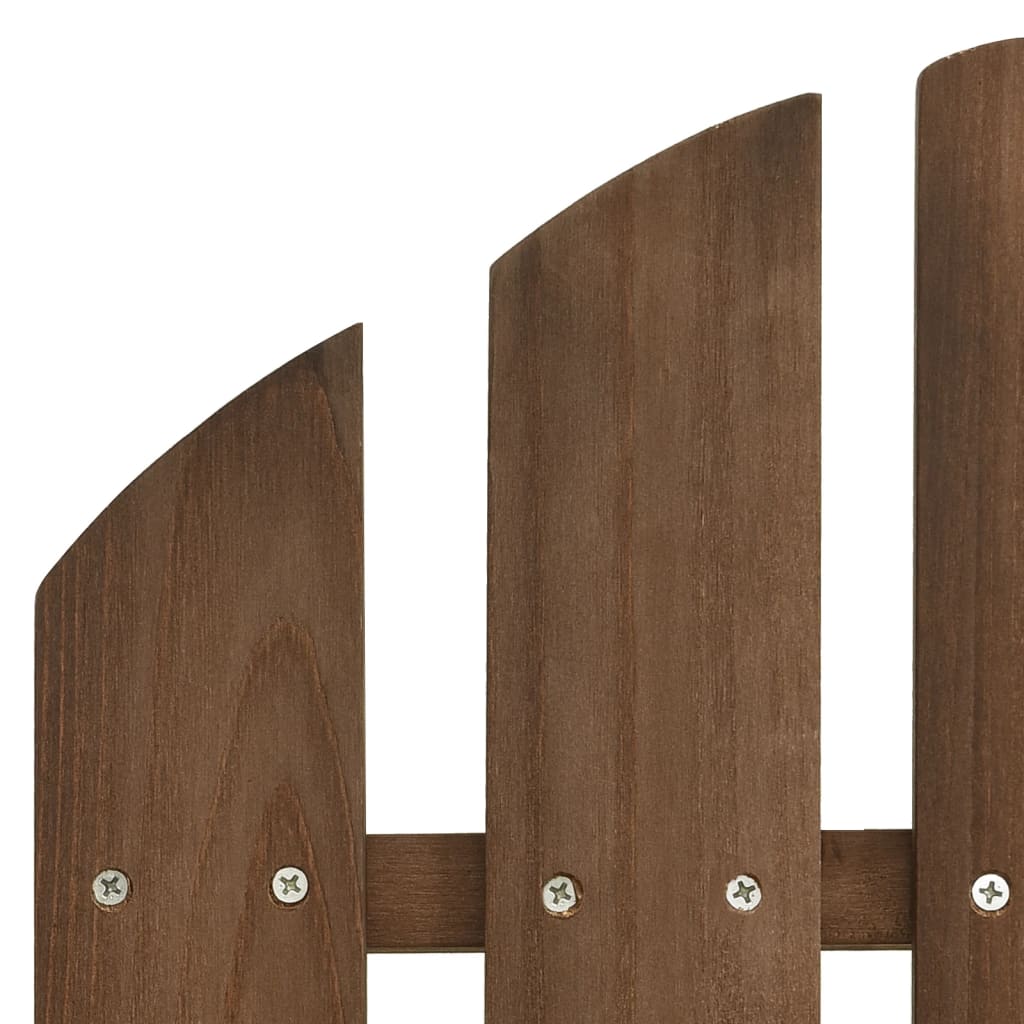 Adirondack-havestole med bord massivt grantræ brun