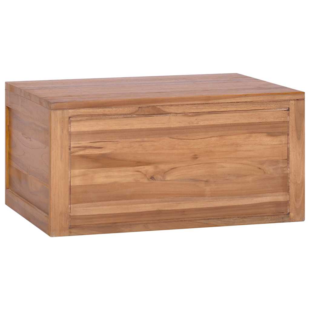 væghængt badeværelsesskab 60x45x30 cm massivt teaktræ