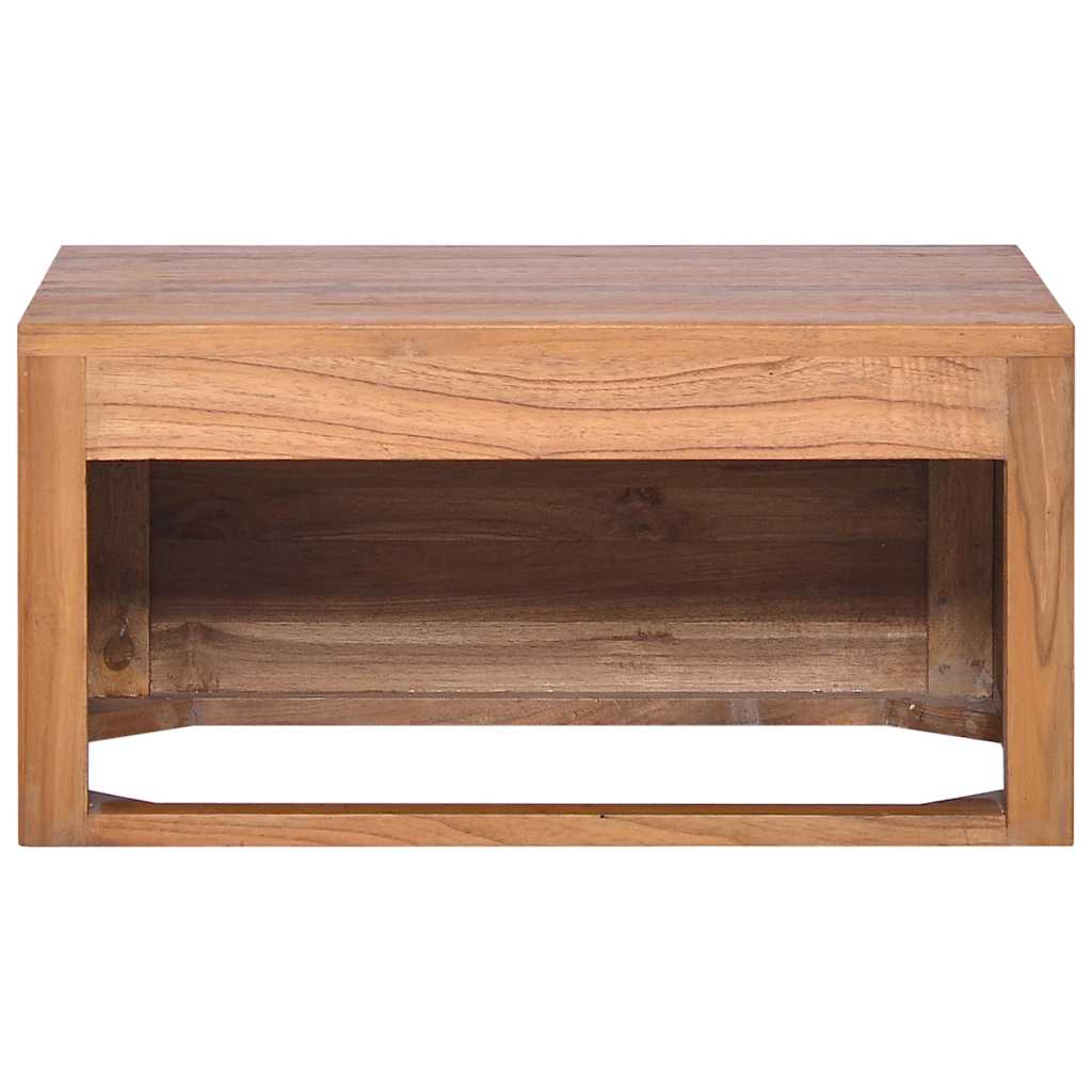 væghængt badeværelsesskab 60x45x30 cm massivt teaktræ