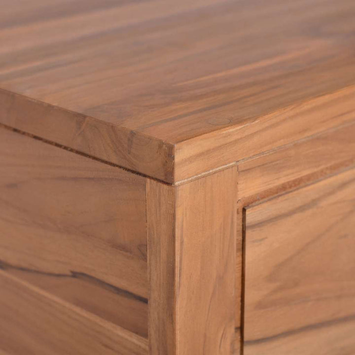 væghængt badeværelsesskab 60x45x30 cm massivt teaktræ