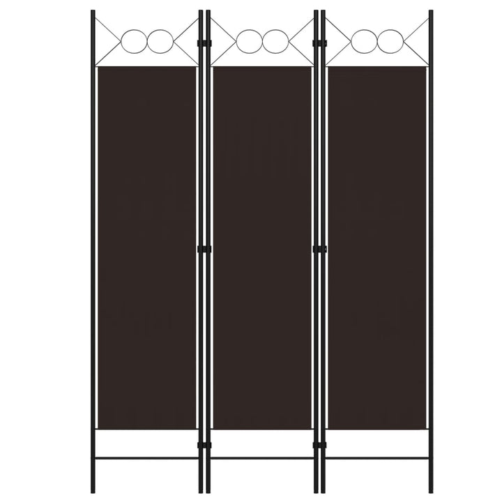 3-panels rumdeler 120x180 cm brun