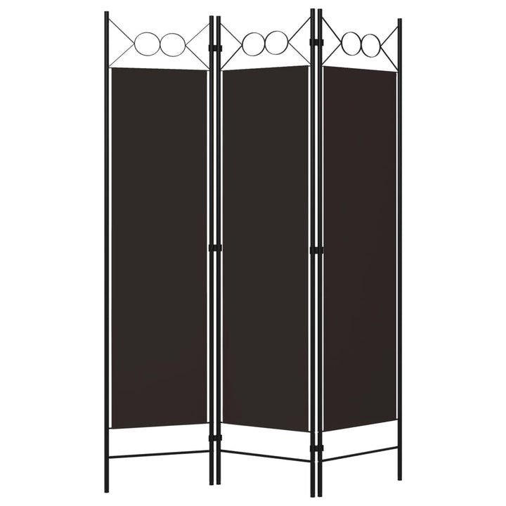 3-panels rumdeler 120x180 cm brun