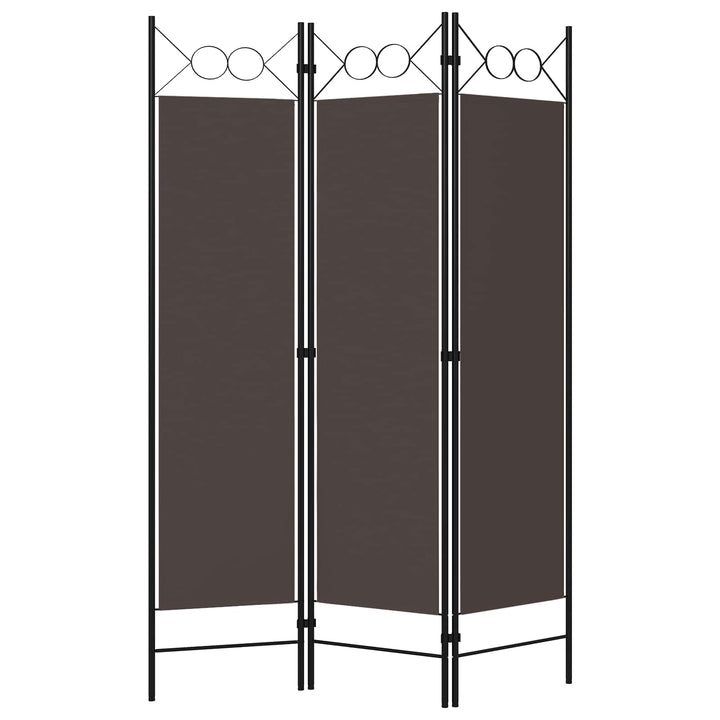 3-panels rumdeler 120x180 cm brun