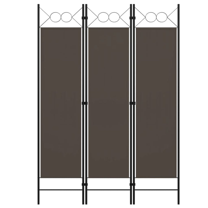 3-panels rumdeler 120x180 cm antracitgrå