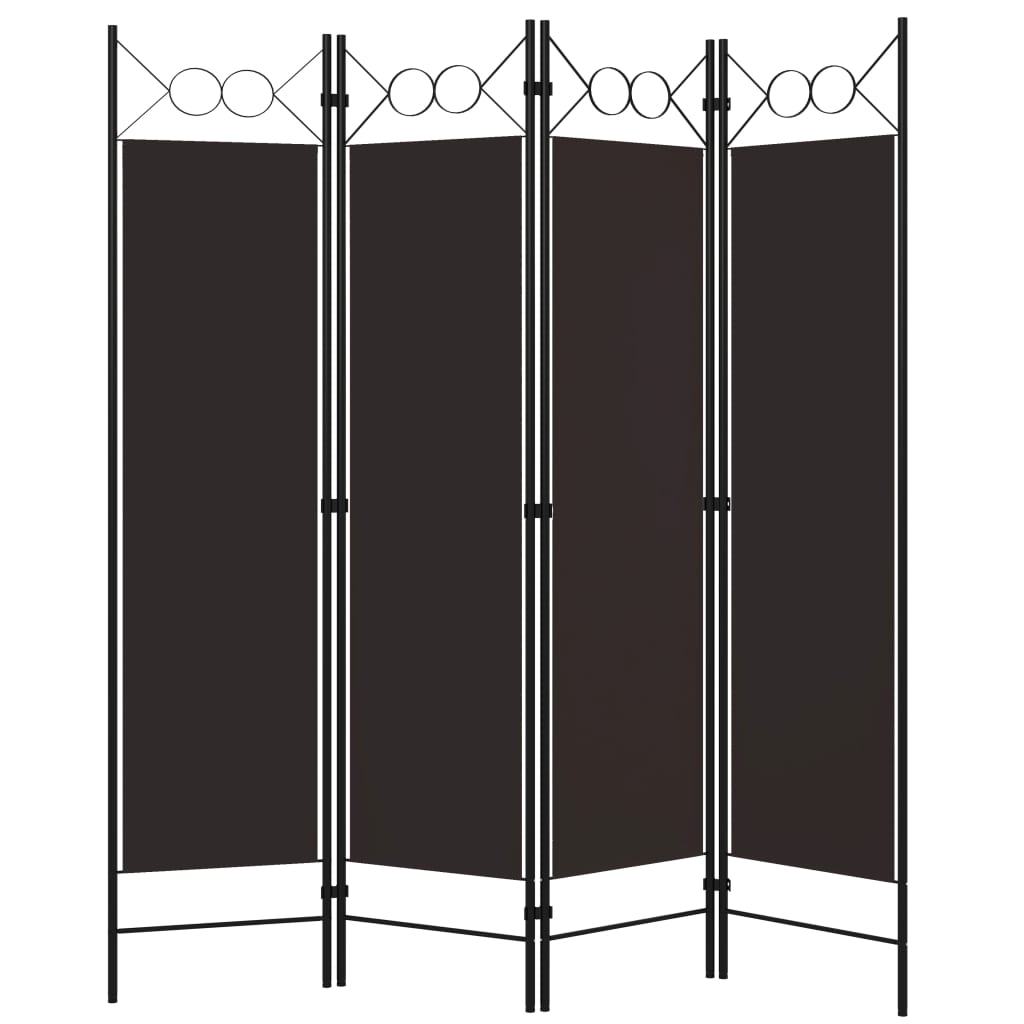 4-panels rumdeler 160x180 cm brun
