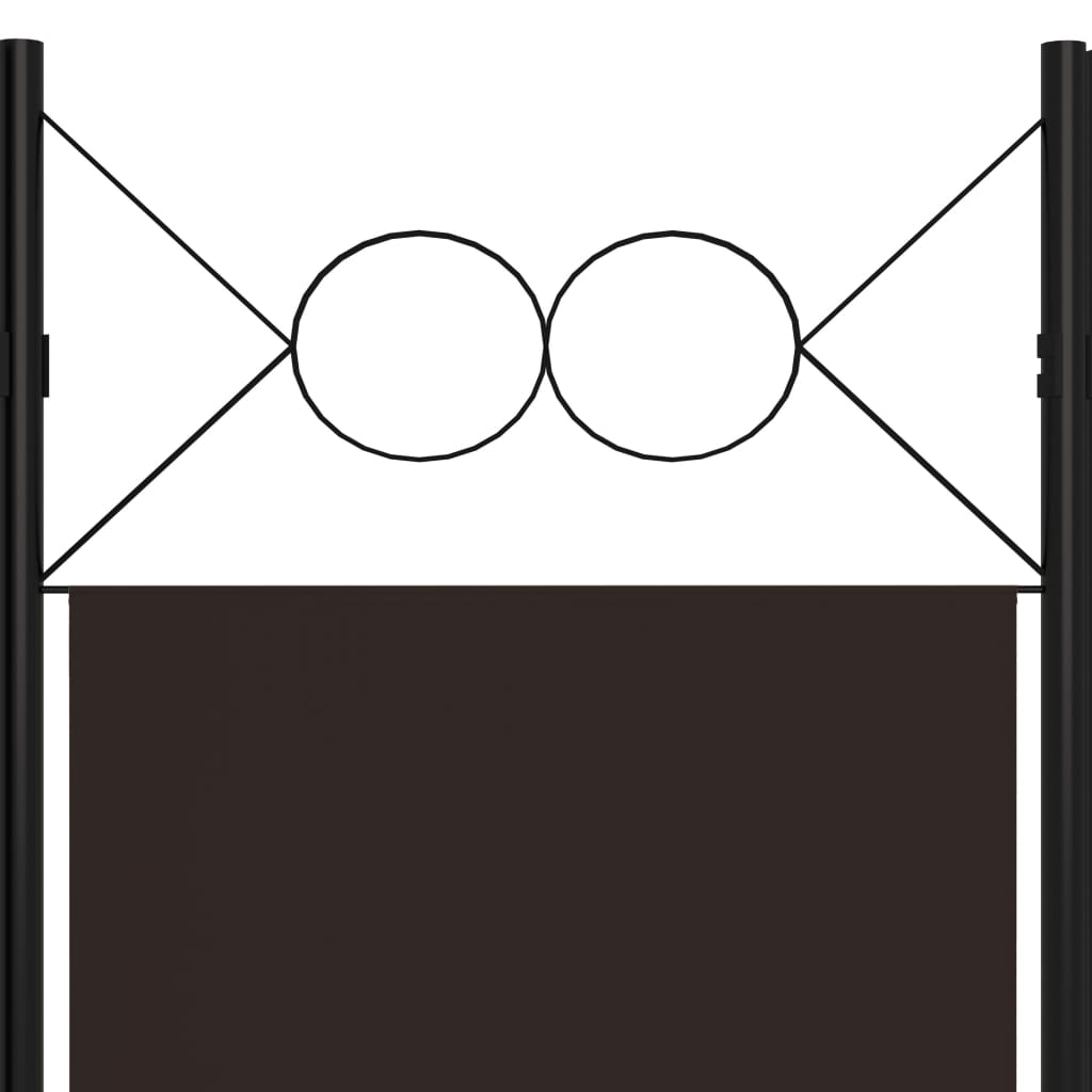 4-panels rumdeler 160x180 cm brun