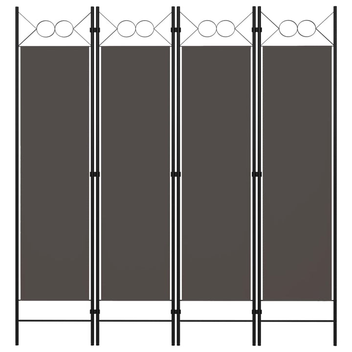 4-panels rumdeler 160x180 cm antracitgrå