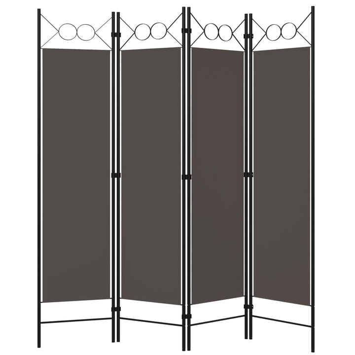 4-panels rumdeler 160x180 cm antracitgrå