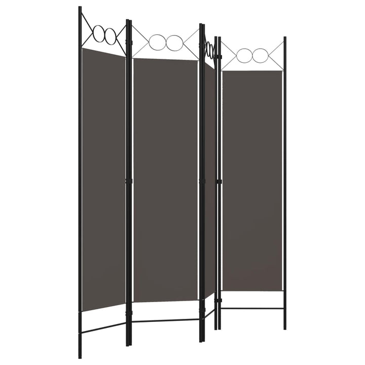 4-panels rumdeler 160x180 cm antracitgrå