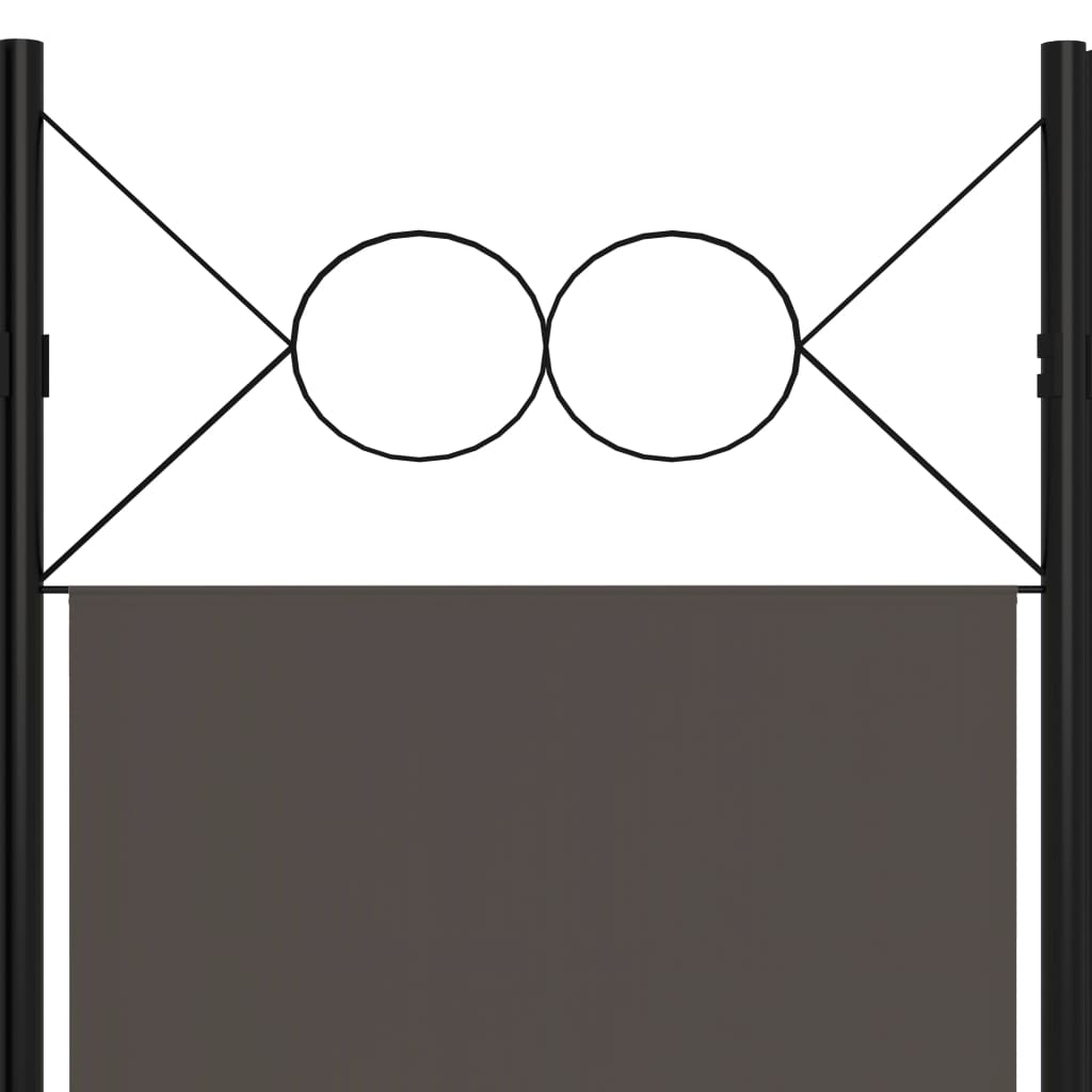 4-panels rumdeler 160x180 cm antracitgrå