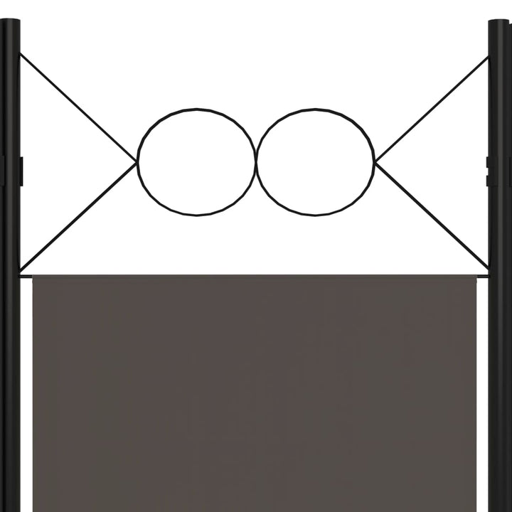 4-panels rumdeler 160x180 cm antracitgrå