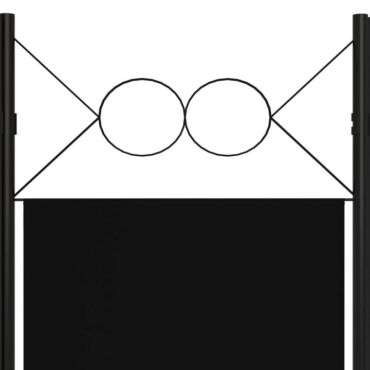 4-panels rumdeler 160x180 cm sort