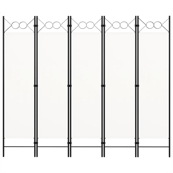 5-panels rumdeler 200 x 180 cm hvid