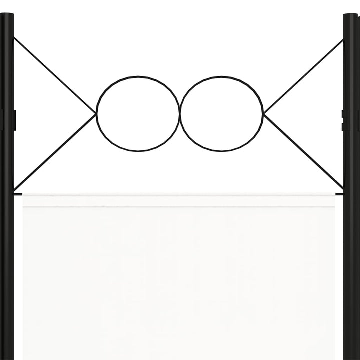 5-panels rumdeler 200 x 180 cm hvid