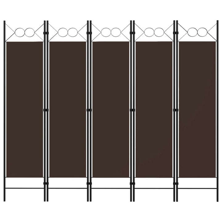 5-panels rumdeler 200x180 cm brun